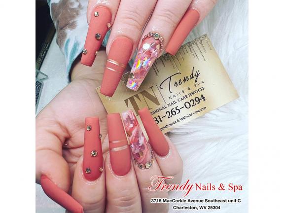 Coffin nails, also known as ballerina nails